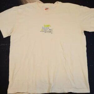 Vintage Nike Womens T-Shirt Sugar Spice Strong Crew Neck Graphic Tee Size Medium